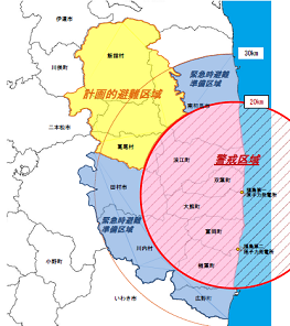 平成23年4月22日移行の避難区域図