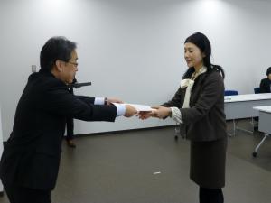 日本工営様へ交付