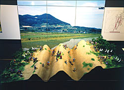 画像：阿津賀志山防塁の模型