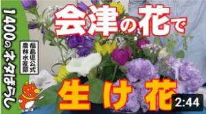 会津の生産者が栽培した花でIkebanaしてみました