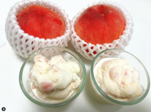29　桃のアイスクリーム