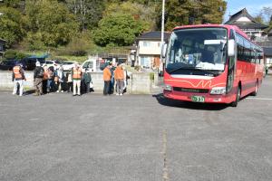 住民移動訓練（バスによる住民避難）