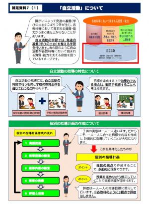 自ら学ぶ子供の育成リーフレット 資料7-1