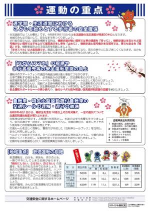 春の全国交通安全運動チラシ(裏)