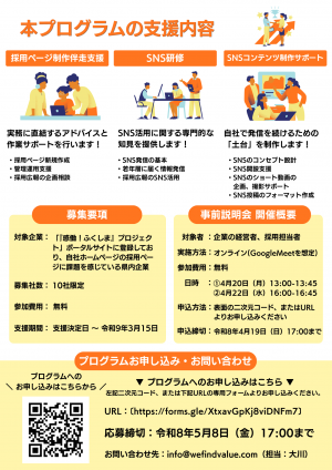 県内企業の発信力強化事業チラシ（裏）