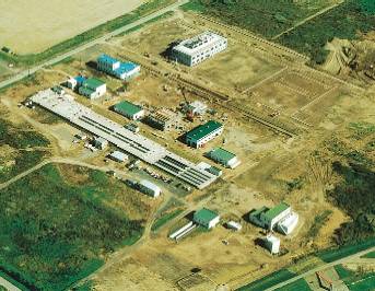 建設中の県北浄化センターの写真