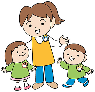 保育士と子どものイラスト
