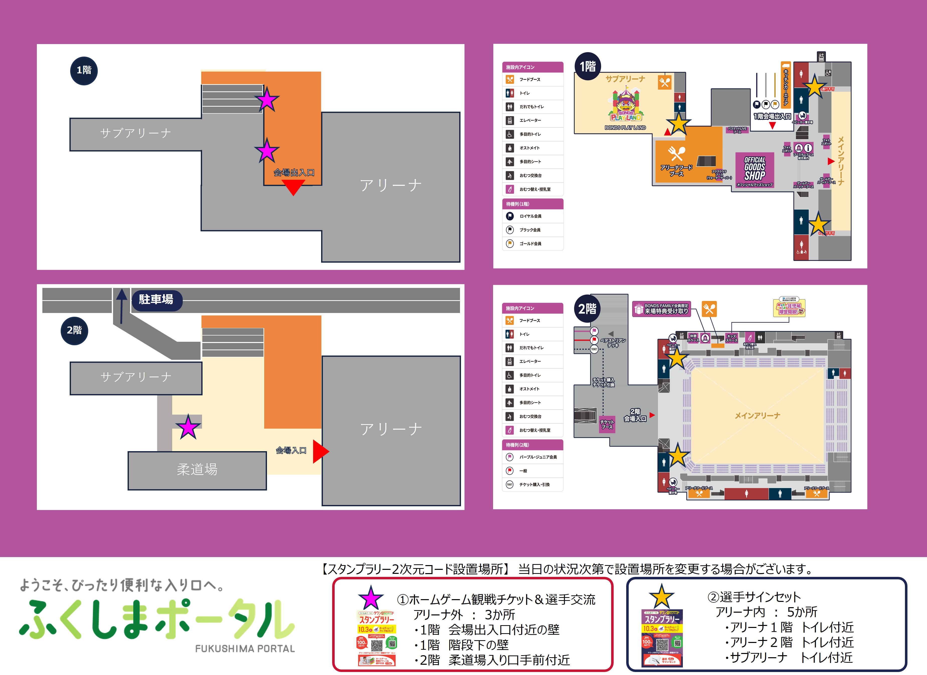 福島ファイヤーボンズ スタンプMAP