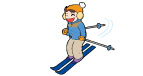 スキーをする人のイラスト