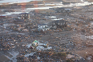 Damage caused by the earthquake and tsunami