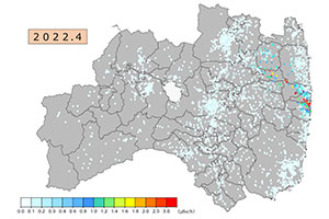 Fukushima Prefecture radioactivity measurement map