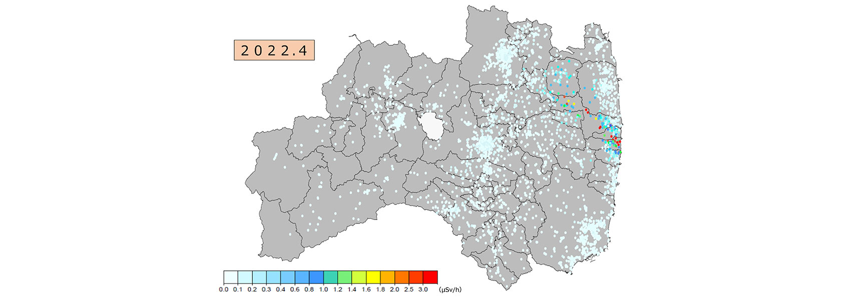 福島県放射能測定マップ画像