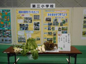 小学校の農業科の展示