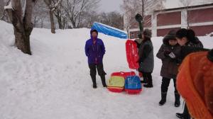 滑り台での安全管理
