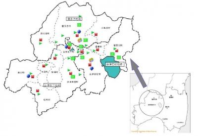 会津農林事務所管内の地図です