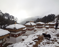 ブータンの雪景色