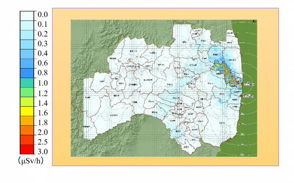 福島県内の空間線量率の推移と現状(空間線量率マップ)