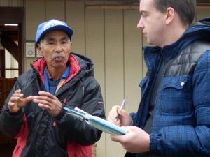 あんぽ柿について語る宍戸さん