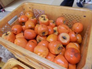 下処理を終えた柿