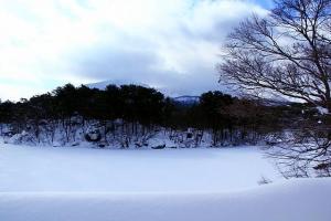 完全凍結した毘沙門沼