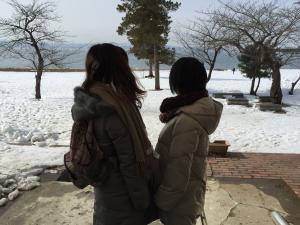 猪苗代湖を眺めて