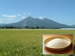 磐梯山とお米