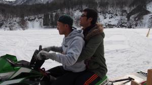 スノーモービル乗車・01