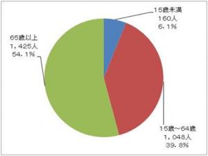 金山町の人口構成