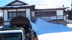 2ｍ以上ある雪の吹きたまり