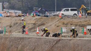 工事中の新しい新地駅