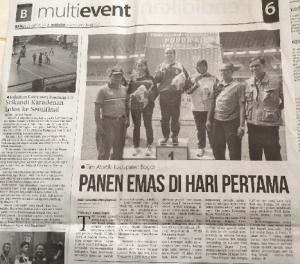 指導選手が地元の新聞に載りました!